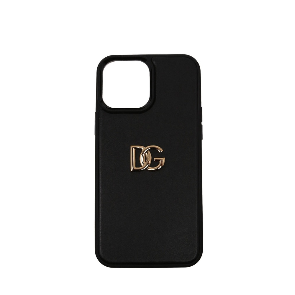 Authentic Dolce and GABBANA iPhone 13 Pro Black case with Gold emblem